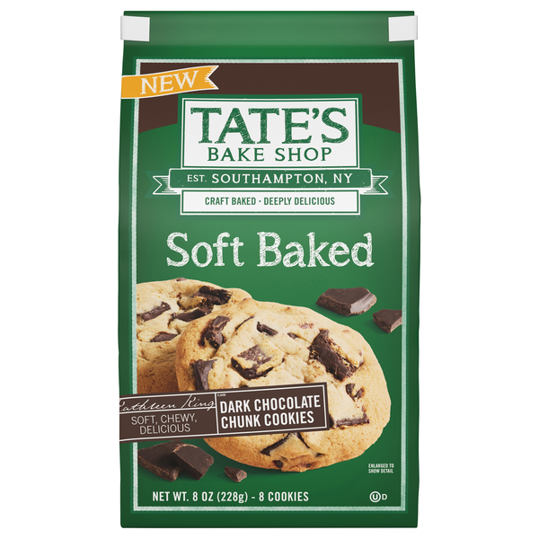 Tate's Bake Shop Soft Baked Dark Chocolate Chunk Cookies