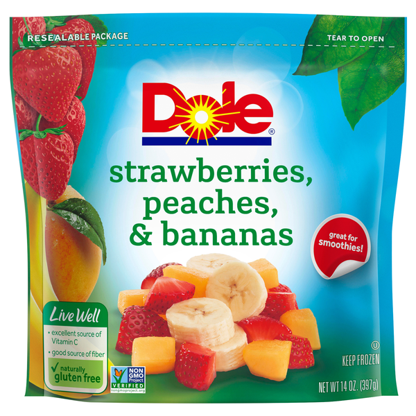 Dole Strawberries Peaches & Bananas Frozen