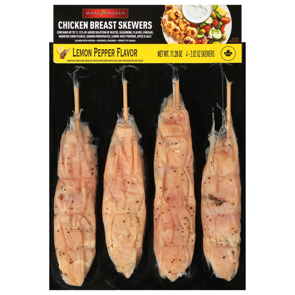 Marc Angelo Lemon Pepper Chicken Breast Skewers - 4 ct