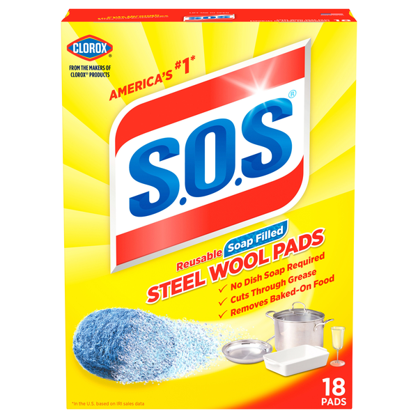S.O.S. Soap Filled Steel Wool Pads