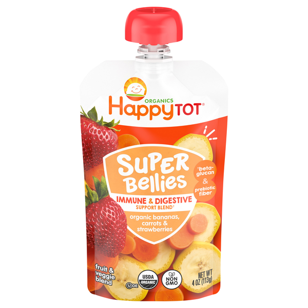 Happy Tot Organics Super Bellies Bananas Carrots & Strawberries