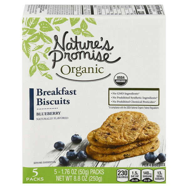 Nature's Promise Organic Blueberry Breakfast Biscuits - 5 ct