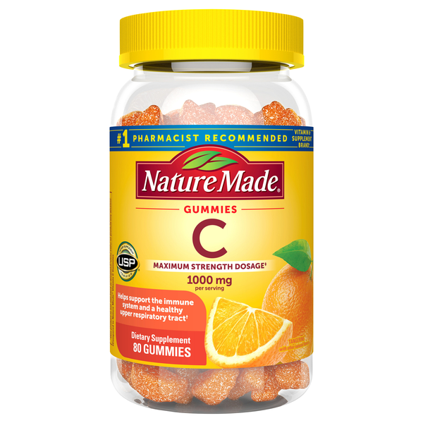 Nature Made Maximum Strength Dosage 1000mg Vitamin C Gummies