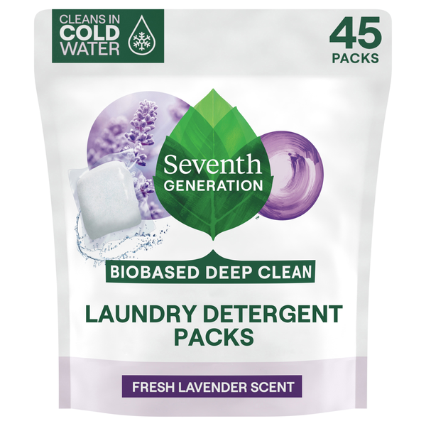 Seventh Generation Biobased Lavender Laundry Detergent Pack - 45 ct