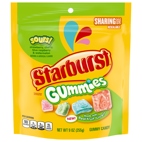 Starburst Sours Gummies Candy Sharing Size