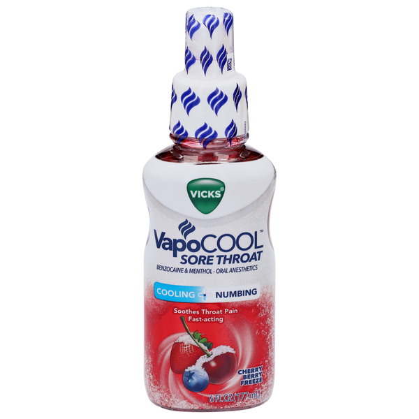 Vicks VapoCOOL Cherry Berry Freeze Flavored Sore Throat Spray