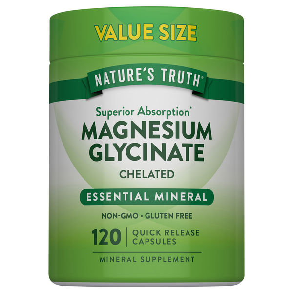 Nature's Truth Chelated Magnesium Glycinate Quick Release Capsules