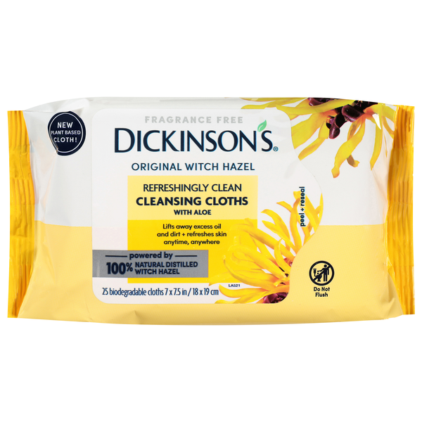Dickinson's Refreshingly Clean Daily Cleansing Cloths with Aloe Original