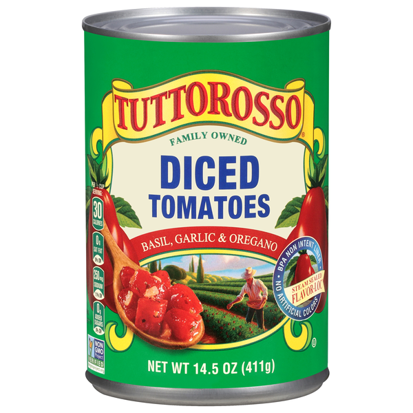 Tuttorosso Diced Tomatoes with Basil Garlic & Oregano
