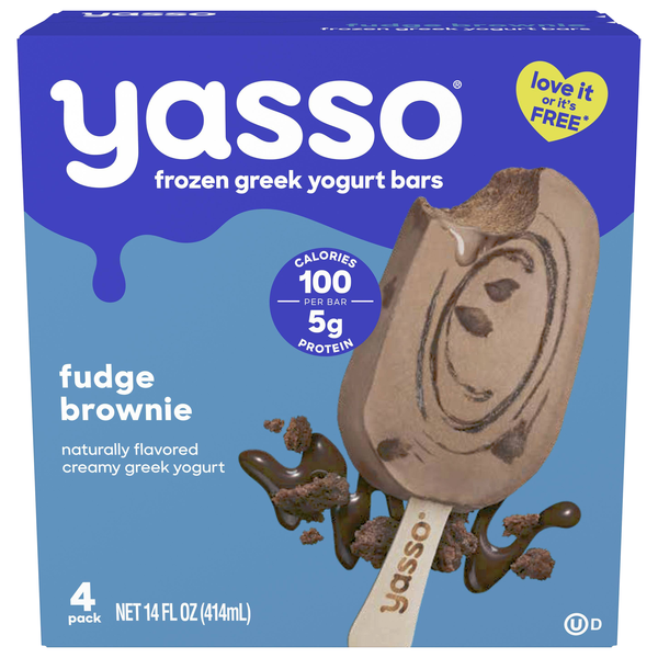Yasso Fudge Brownie Greek Yogurt Bars - 4 ct