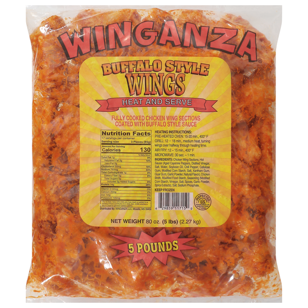 Winganza Buffalo Style Chicken Wings Frozen