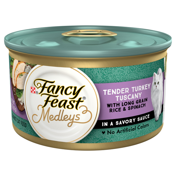 Save on Fancy Feast Medleys Wet Cat Food Turkey Tuscany with Rice & Greens Order Online Delivery