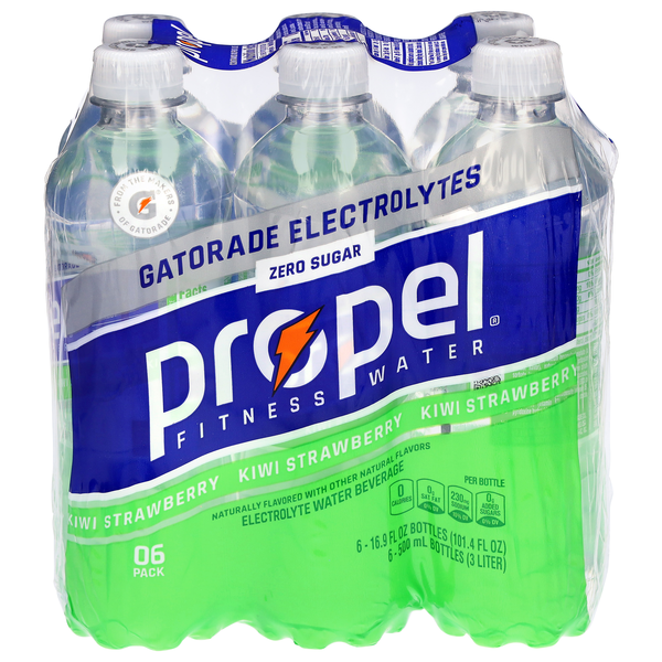 Propel Zero Sugar Kiwi Strawberry Electrolyte Water Beverage - 6 pk