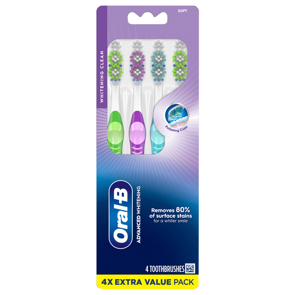 Oral-B Advanced Whitening Clean Toothbrushes Soft