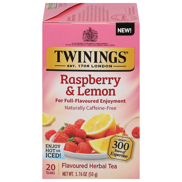Twinings Caffeine Free Raspberry & Lemon Herbal Tea Bags