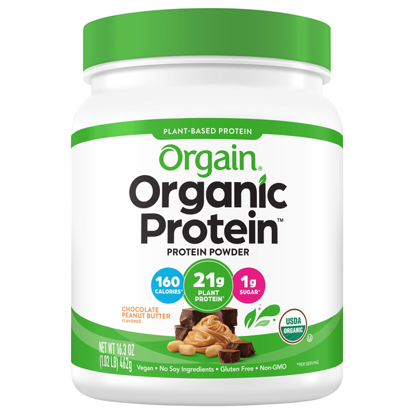 Orgain Organic Chocolate Peanut Butter 21g Plant-Based Protein Powder