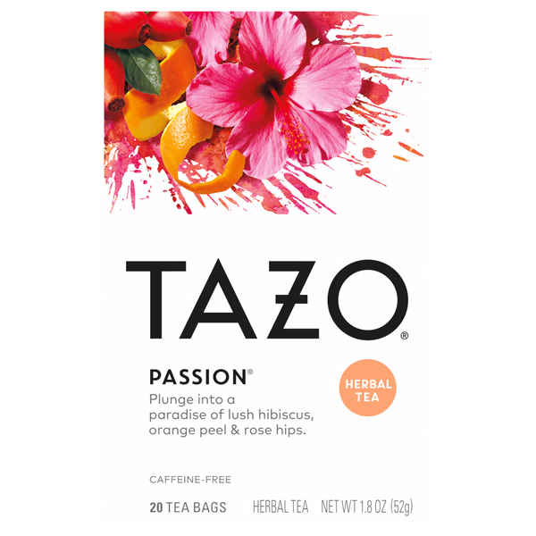 Tazo Caffeine Free Passion Herbal Tea Bags