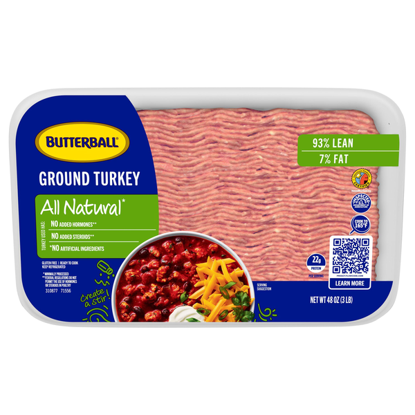 Butterball Ground Turkey 93% Lean All Natural