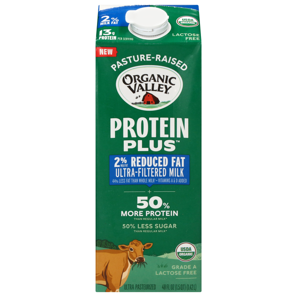 Organic Valley Lactose Free Protein Plus 2% Reduced Fat Milk