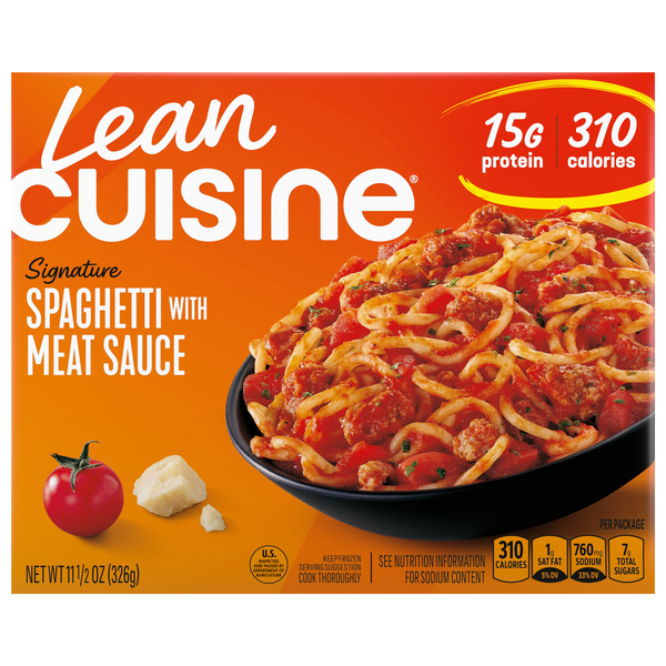 Lean Cuisine Signature Spaghetti with Meat Sauce 15g Protein Frozen Meal