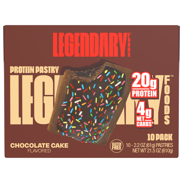 Legendary Foods Chocolate Cake Flavored Protein Pastry - 10 ct