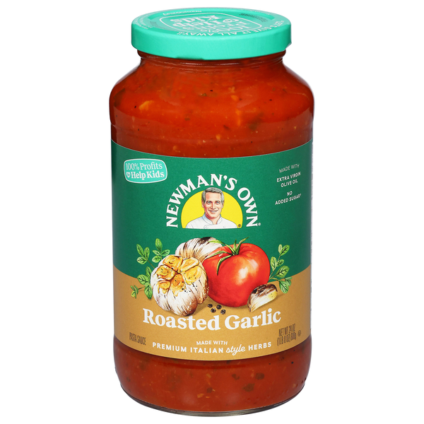 Newman's Own Gluten Free No Added Sugar Roasted Garlic Pasta Sauce