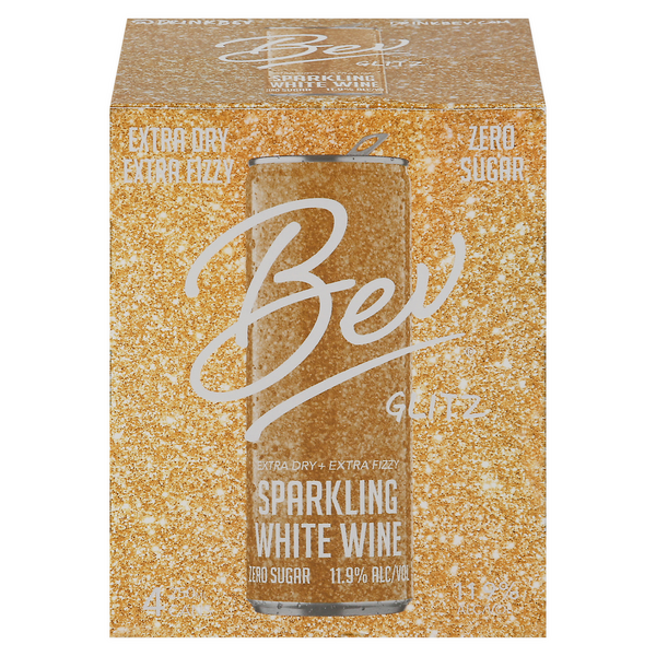 Bev Glitz Sparkling White Wine - 4 pk