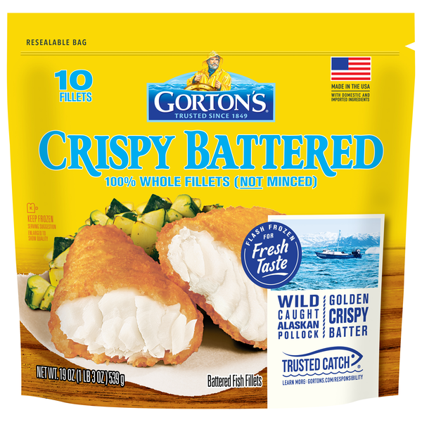 Gorton's Crispy Battered Fish Fillets - 10 ct Frozen