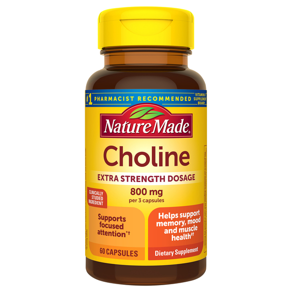 Nature Made Choline Extra Strength Dose 800 mg Capsules