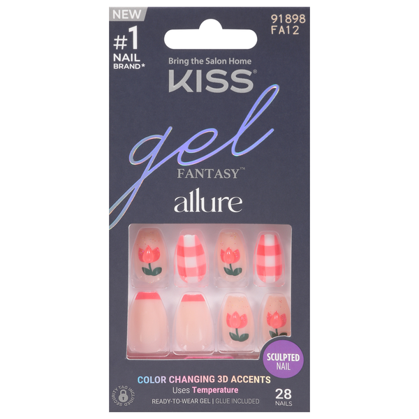 Kiss Gel Fantasy Allure Sculpted Nails with Color Changing Accents FA12