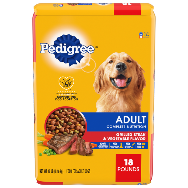 Save on Pedigree Adult Complete Nutrition Dry Dog Grilled Steak