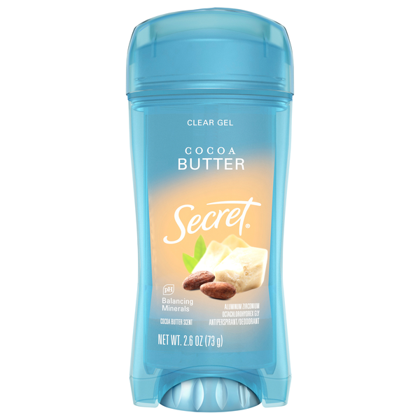 Secret Cocoa Butter Clear Gel Antiperspirant Deodorant