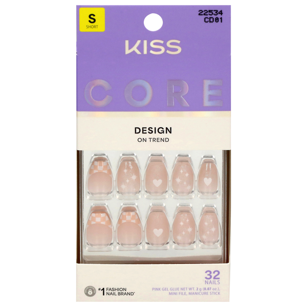 Kiss Core Magnetic Design Nails Short Length Cheers