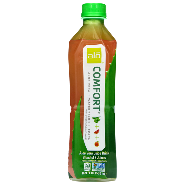Alo Comfort Aloe Vera Juice Drink Watermelon + Peach