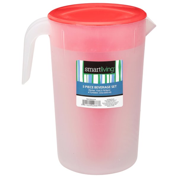 Smart Living 5 Piece Beverage Set Red