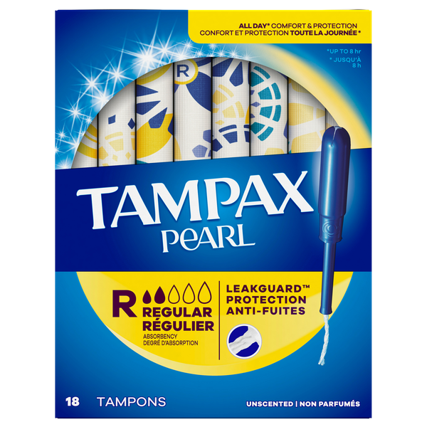 Tampax Pearl Unscented Regular Tampons