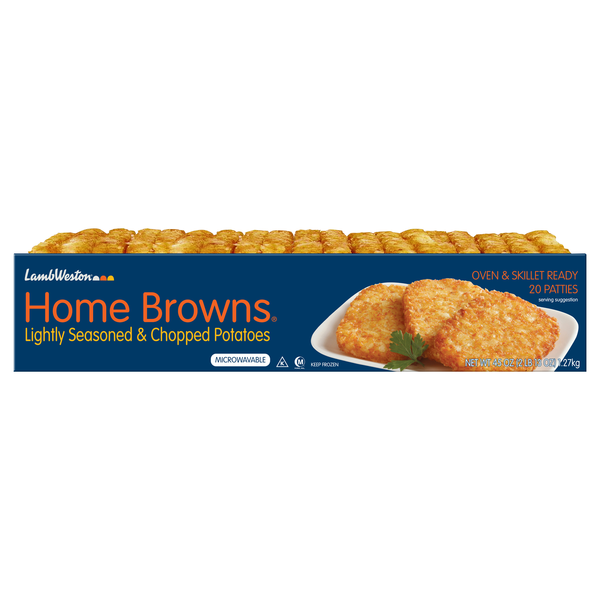 Lamb Weston Home Browns Seasoned & Chopped Potatoes Patties - 20 ct Frozen