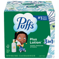 Puffs Plus Lotion 2-Ply Facial Tissue Cube Box