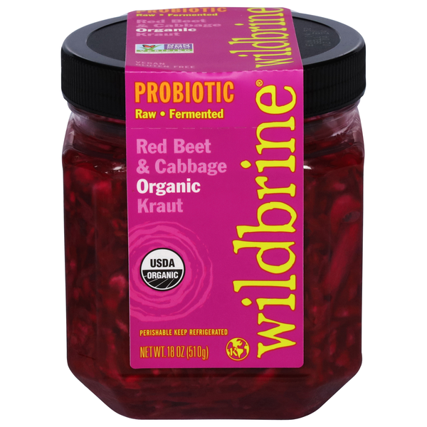 Wildbrine Organic Probiotic Red Beet & Cabbage Kraut Refrigerated