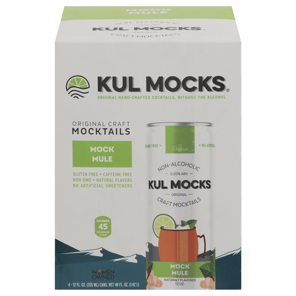 Kul Mocks Mock Mule Original Craft Mocktails- 4 pk
