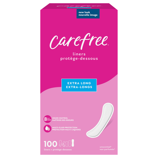 Carefree Unscented Extra Long Liners