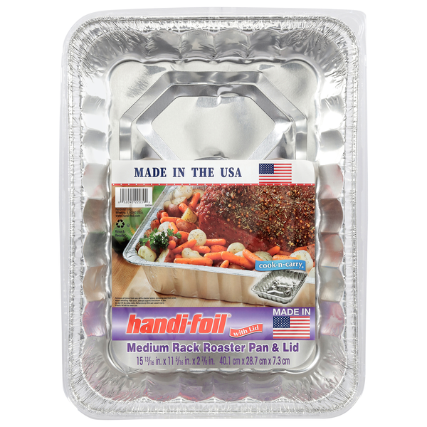Handi-Foil ECO-Foil Roaster Pan Medium & Lid