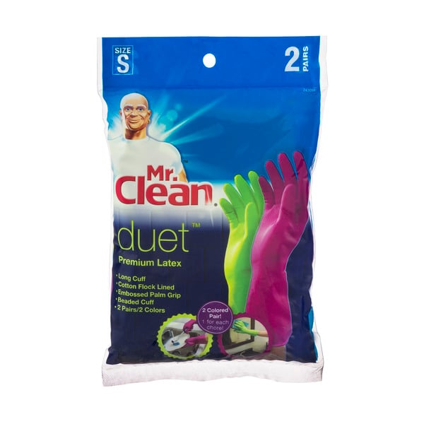 Mr. Clean Duet Gloves Premium Latex Small