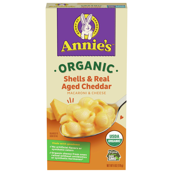 Annie's Shells & Real Aged Cheddar Macaroni & Cheese Organic