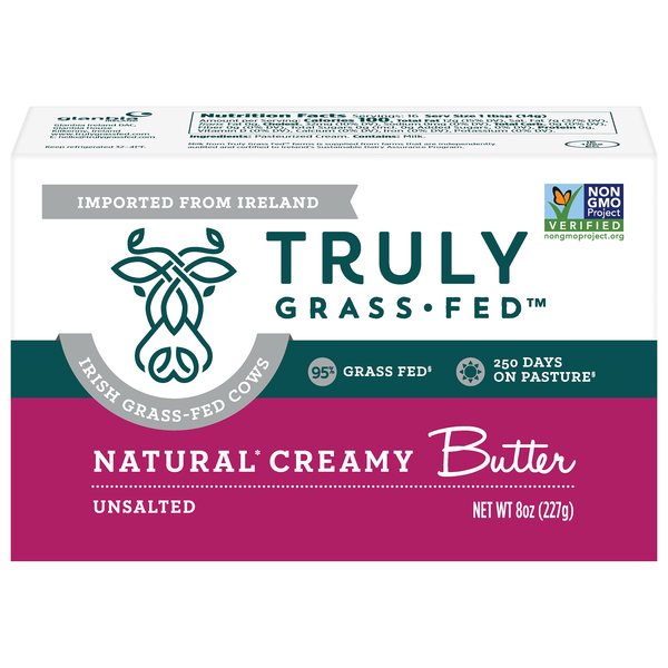 Truly Grass-Fed Natural Creamy Unsalted Butter
