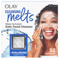 Olay Cleansing Melts + Hyaluronic Fragrance Free Facial Cleanser