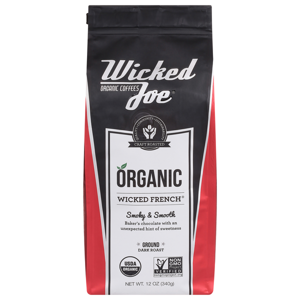 Wicked Joe Organic Fair Trade Wicked French Dark Roast Ground Coffee
