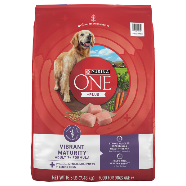 Purina ONE +Plus Vibrant Maturity 7+ Adult Dry Dog Food