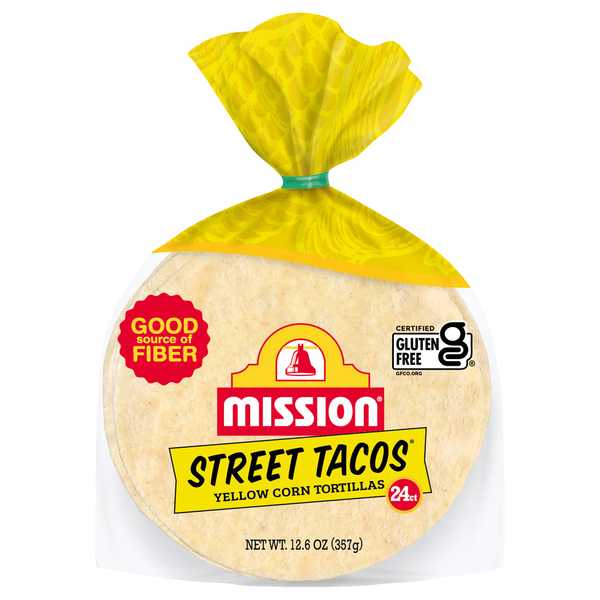 Mission Gluten Free Street Tacos Yellow Corn Tortillas 4.5 Inch - 24 ct