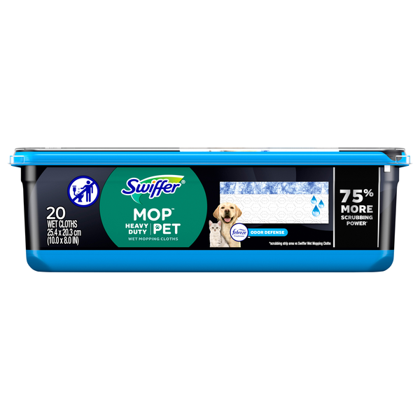 Swiffer Febreze Odor Defense Heavy Duty Pet Wet Mopping Cloth Refill